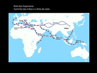 Rota das Especiarias
Caminho das Indias e a Rota da seda
 