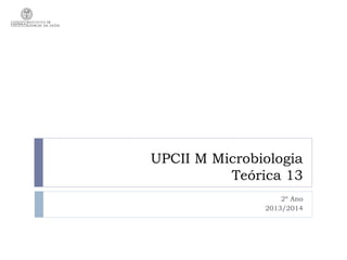 UPCII M Microbiologia
Teórica 13
2º Ano
2013/2014
 