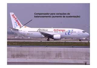 Compensador para variações doCompensador para variações do
balanceamento (aumento da sustentação)balanceamento (aumento da sustentação)
 