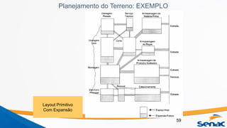 Planejamento do Terreno: EXEMPLO
59
Layout Primitivo
Com Expansão
 
