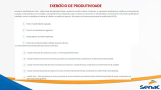 EXERCÍCIO DE PRODUTIVIDADE
 