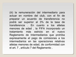 Derecho Deportivo - Intermediarios de jugadores