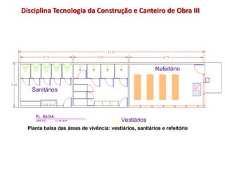Disciplina Tecnologia da Construção e Canteiro de Obra III
 