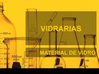 VIDRARIAS
MATERIAL DE VIDRO
 