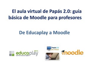  El aula virtual de Papás 2.0: guía básica de Moodle para profesores   De Educaplay a Moodle 