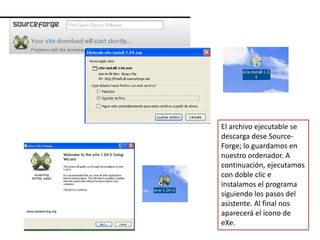 Exportar el proyecto como sitio Web y en paquetes estándar (SCORM, IMS CP) Descarga e instalación