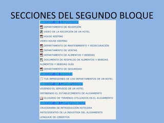 SECCIONES DEL SEGUNDO BLOQUE
 