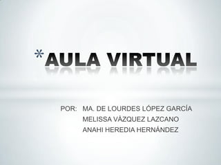 *
    POR: MA. DE LOURDES LÓPEZ GARCÍA
         MELISSA VÀZQUEZ LAZCANO
         ANAHI HEREDIA HERNÁNDEZ
 