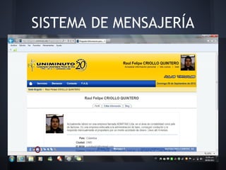 SISTEMA DE MENSAJERÍA
 