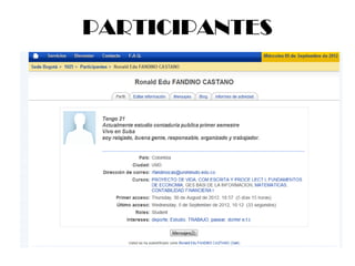 PARTICIPANTES
 