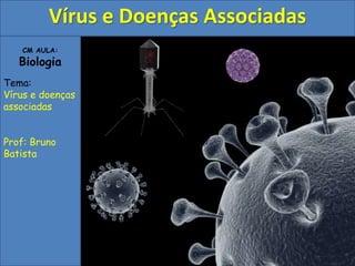 CM AULA:
Biologia
Tema:
Vírus e doenças
associadas
Prof: Bruno
Batista
Vírus e Doenças Associadas
 