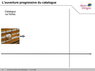 L’ouverture progressive du catalogue Catalogue sur fiches 
