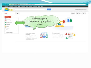 Debe escoger el
documento que quiere
       crear
 