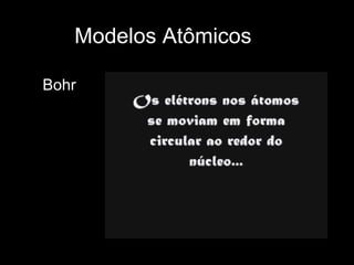 Modelos Atômicos Bohr 
