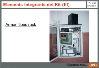 Elements integrants del Kit (III) Armari tipus rack 