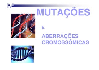 MUTAÇÕES
E

ABERRAÇÕES
CROMOSSÔMICAS

    6 A – AULA 11
 