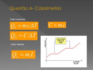 Calor sensível

Calor latente

 
