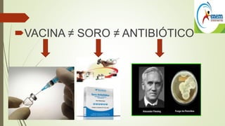VACINA ≠ SORO ≠ ANTIBIÓTICO 
 