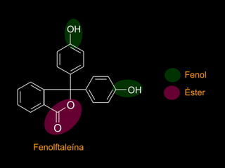 O
OH
OH
O
Fenol
Éster
Fenolftaleína
 