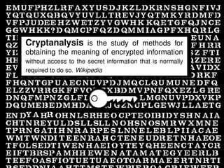 Cryptanalysis is the study of methods for
obtaining the meaning of encrypted information
without access to the secret information that is normally
required to do so. Wikipedia




                                                            3 / 54
 