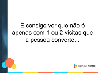 E consigo ver que não é
apenas com 1 ou 2 visitas que
a pessoa converte...

 