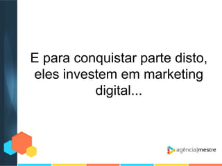 E para conquistar parte disto,
eles investem em marketing
digital...

 