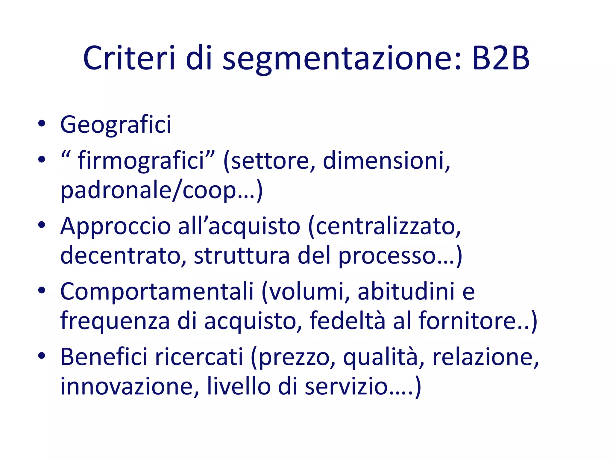 Aumentare le vendite_segmentazione | PPT