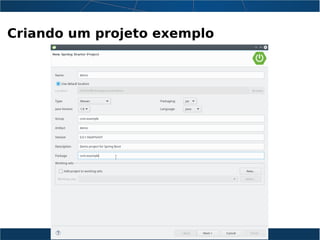 Criando um projeto exemplo
 