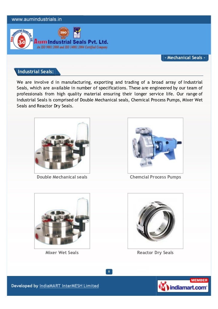 Aum Industrial Seals Pvt. Ltd. , Vadodara, Seal Catalog