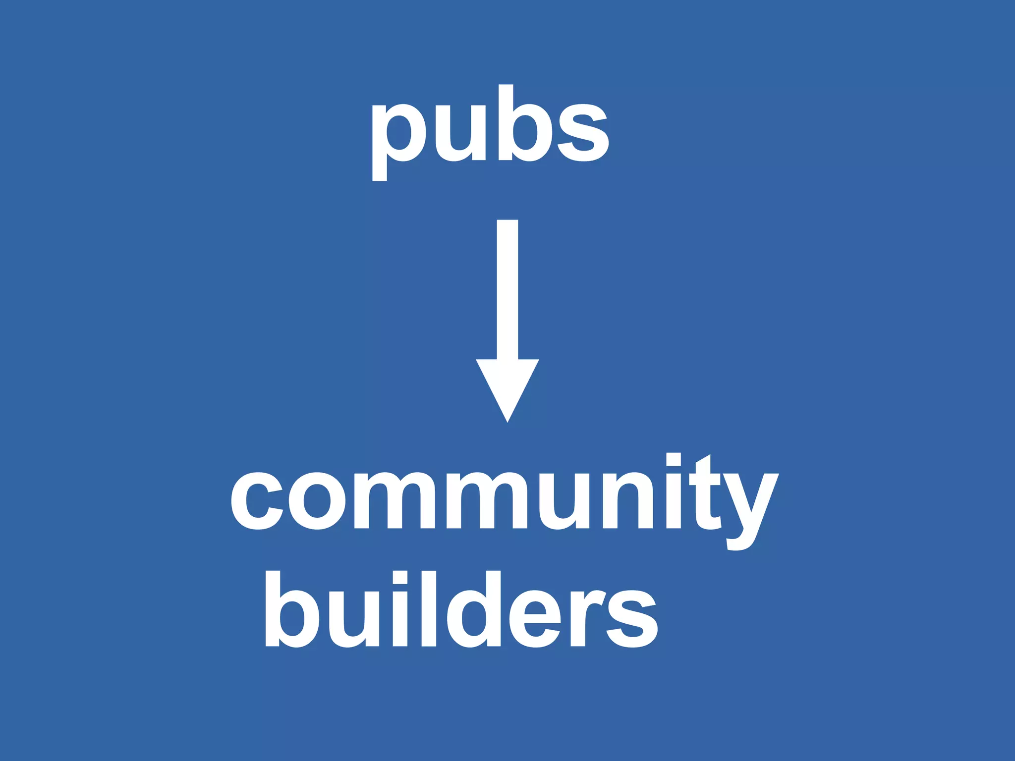 pubs   community builders   