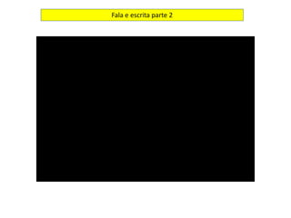 Fala e escrita parte 2
 