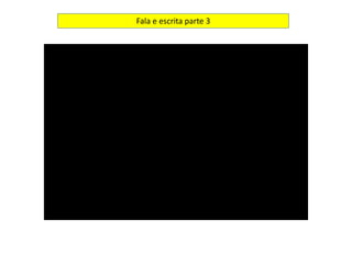 Fala e escrita parte 3
 