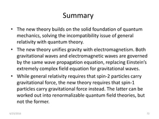 A unification of gravity with electromagnetism and quantum | PPTX