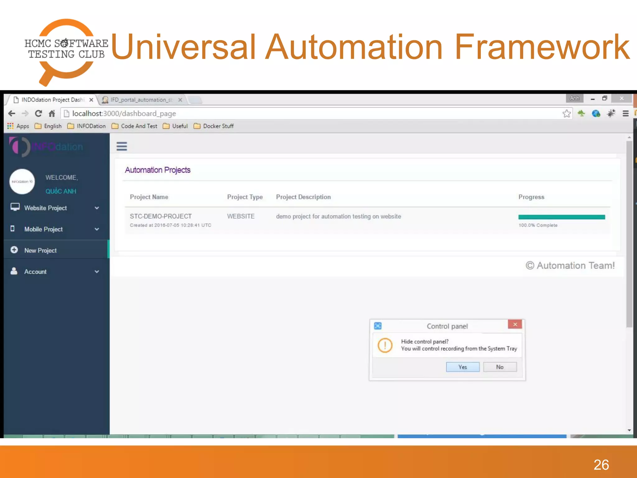 Universal Automation Framework
26
 