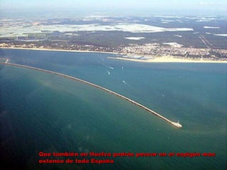 Que también en Huelva podrás pescar en el espigón mas extenso de toda España 