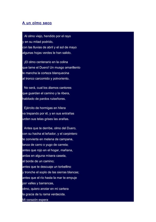A Un Olmo Seco Letra – WARRMX