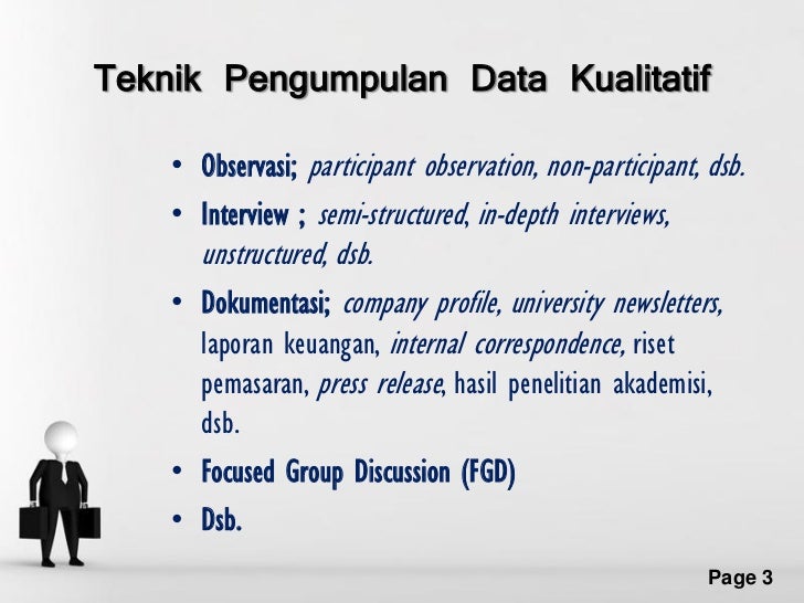 Teknik pengumpulan data penelitian kualitatif