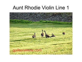 Aunt Rhodie Violin Line 1 