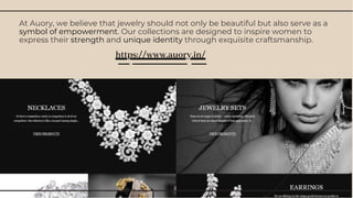 At Auory, we believe that jewelry should not only be beautiful but also serve as a
symbol of empowerment. Our collections are designed to inspire women to
express their strength and unique identity through exquisite craftsmanship.
https://www.auory.in/
 