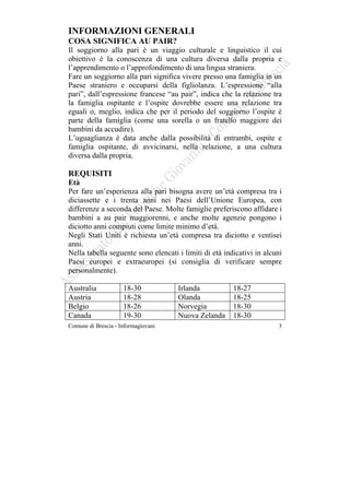 Lettera presentazione famiglia ospitante
