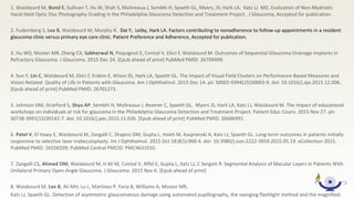 Outcomes and Conclusions
The Wills Eye Clinical Vision Research Training and
Mentoring Program provided an evidence-based
foundation in critical thinking, research methods, and
manuscript development.
Students emerged with clinical research skills and an
increased understanding and appreciation of vision
research.
Academic productivity: Student authorship on 43
manuscripts.
 