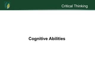 Critical ThinkingCognitive Abilities