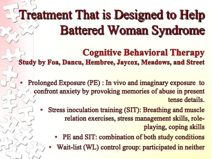 an essay on battered woman syndrome Battered woman syndrome is a condition that can develop as a result of an abusive relationship learn about the symptoms, stages, and. an essay on battered woman syndrome Battered woman syndrome is a condition that can develop as a result of an abusive relationship learn about the symptoms, stages, and.