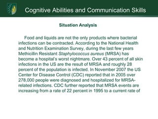 Develop supplier relationships for consumable productsCognitive Abilities and Communication SkillsMission and Goals: Strategic Sales GoalsSales efforts will be modest. Short-term goals are:Ten (10) end-user sales 