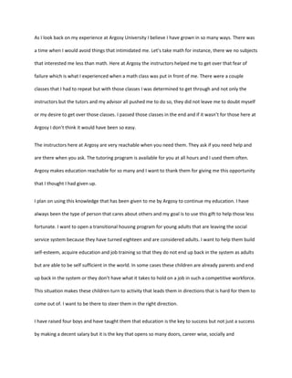 Au Psy492 M7 A3 E Portf Williams G