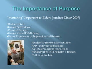 Common theme: Better strategies in managing mental health care for older adults