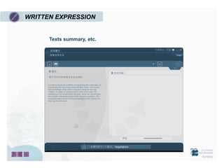 WRITTEN EXPRESSION


      Texts summary, etc.
 