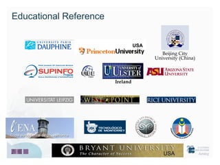 Educational Reference


                                  USA
                                           Beijing City
                                        University (China)



                        Ireland




                                           USA
 