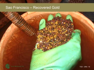 Sao Francisco – Recovered Gold




                                 TSX : ORA 18
 