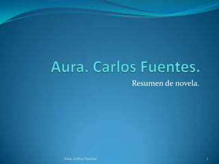 Resumen de novela.

Aura, Carlos Fuentes.

1

 